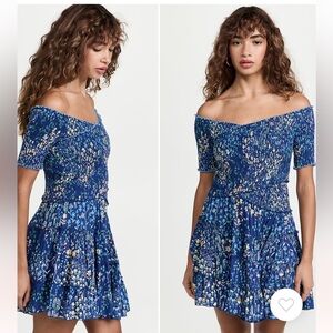 POUPETTE ST BARTH Soledad Mini Off-The-Shoulder Dress Size S